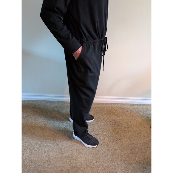 Women With Control Black Knit denim One Piece Jumpsuit 3X Loungewear Stretch - Picture 9 of 16